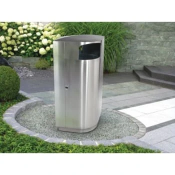 Commercial Zone Products Leafview® 20 Gallon Stainless Steel Trash Can 4 Commercial Zone Products Leafview® 20 Gallon Stainless Steel Trash Can - Image 2