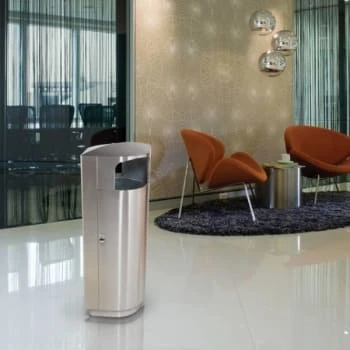 Commercial Zone Products Leafview® 20 Gallon Stainless Steel Trash Can 6 Commercial Zone Products Leafview® 20 Gallon Stainless Steel Trash Can - Image 4