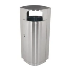 Commercial Zone Products Leafview® 20 Gallon Stainless Steel Trash Can