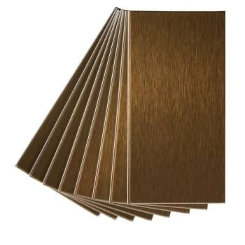 Aspect Metal™ Brushed Bronze Peel-And-Stick Backsplash, 3 X 6, Package Of 8 3 Aspect Metal™ Brushed Bronze Peel-And-Stick Backsplash, 3 X 6, Package Of 8