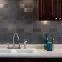 Aspect Metal™ Peel-And-Stick Stainless Long Grain Backsplash, 3 X 6 Pack Of 8 15 Aspect Metal™ Peel-And-Stick Stainless Long Grain Backsplash, 3 X 6 Pack Of 8 -Whirlpool Shop 104289 w DetailedProductView3 Lg