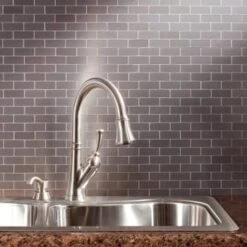 Aspect Metal™ Matted Peel-And-Stick Mini Backsplash, 4 X 12-1/2 Package Of 3 14 Aspect Metal™ Matted Peel-And-Stick Mini Backsplash, 4 X 12-1/2 Package Of 3 -Whirlpool Shop 104291 w AlternateImageView Lg