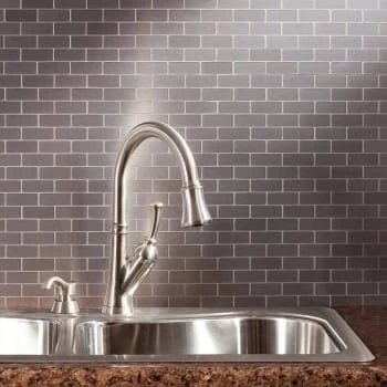 Aspect Metal™ Matted Peel-And-Stick Mini Backsplash, 4 X 12-1/2 Package Of 3 7 Aspect Metal™ Matted Peel-And-Stick Mini Backsplash, 4 X 12-1/2 Package Of 3 - Image 5