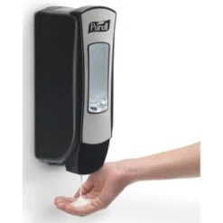 PURELL® ADX-12 Push-Style Sanitizer Dispenser, Chrome/Black, For 1200 ML ADX-12 Hand Sanitizer Refills -Whirlpool Shop 108697 v DetailedProductView4 Lg