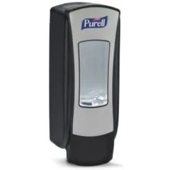PURELL® ADX-12 Push-Style Sanitizer Dispenser, Chrome/Black, For 1200 ML ADX-12 Hand Sanitizer Refills -Whirlpool Shop 108697 v RightView Lg