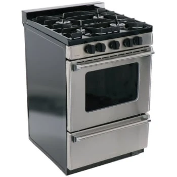 Premier® 24" Cordless Gas Range W/ Oven Window, Battery Igniton, 2.9 Cu Ft In Stainless Steel 6 Premier® 24" Cordless Gas Range W/ Oven Window, Battery Igniton, 2.9 Cu Ft In Stainless Steel - Image 4