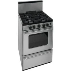 Premier® 24" Gas Range With 10" Backguard Stainless Steel 8 Premier® 24" Gas Range With 10" Backguard Stainless Steel -Whirlpool Shop 109633 LEFT V Lg