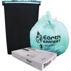Earth Earnest 13 Gal Low-Density Trash Can Liner (240-Carton) (Green)