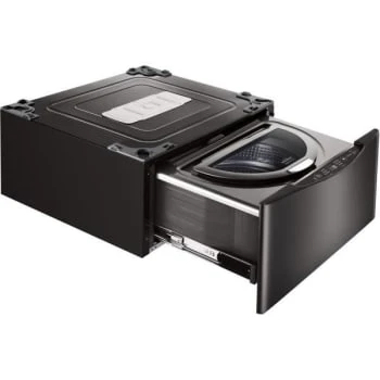 Lg 27 In. Sidekick Pedestal Washer, Black Steel 3 Lg 27 In. Sidekick Pedestal Washer, Black Steel