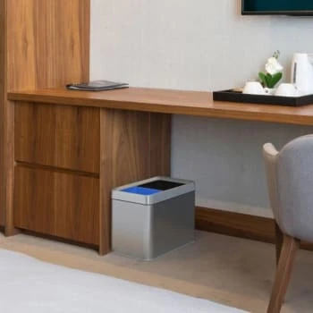 Hls Commercial 5 Gallon Stainless Steel Recycle Bin And Trash Can 4 Hls Commercial 5 Gallon Stainless Steel Recycle Bin And Trash Can - Image 2