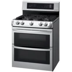 Lg 6.9 Cu. Ft. Freestanding Gas Double Oven- Stainless Steel -Whirlpool Shop 114448 w LeftView Lg