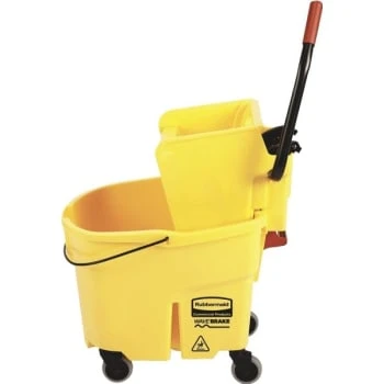 Rubbermaid 35 Quart Plastic Mop Bucket W/ Side-Press Wringer 5 Rubbermaid 35 Quart Plastic Mop Bucket W/ Side-Press Wringer - Image 3