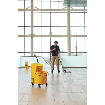 Rubbermaid 35 Quart Plastic Mop Bucket W/ Side-Press Wringer 10 Rubbermaid 35 Quart Plastic Mop Bucket W/ Side-Press Wringer - Image 8