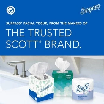 Kimberly Clark Kimberly-Clark Surpass Facial Tissue Flat Box, Unscented, 100 Tissues/box, Case Of 30 Boxes 5 Kimberly Clark Kimberly-Clark Surpass Facial Tissue Flat Box, Unscented, 100 Tissues/box, Case Of 30 Boxes - Image 3