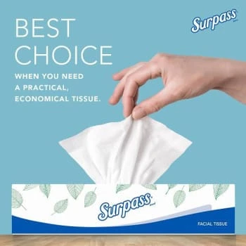 Kimberly Clark Kimberly-Clark Surpass Facial Tissue Flat Box, Unscented, 100 Tissues/box, Case Of 30 Boxes 6 Kimberly Clark Kimberly-Clark Surpass Facial Tissue Flat Box, Unscented, 100 Tissues/box, Case Of 30 Boxes - Image 4