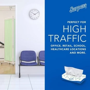 Kimberly Clark Kimberly-Clark Surpass Facial Tissue Flat Box, Unscented, 100 Tissues/box, Case Of 30 Boxes 10 Kimberly Clark Kimberly-Clark Surpass Facial Tissue Flat Box, Unscented, 100 Tissues/box, Case Of 30 Boxes - Image 8
