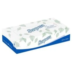 Kimberly Clark Kimberly-Clark Surpass Facial Tissue Flat Box, Unscented, 100 Tissues/box, Case Of 30 Boxes