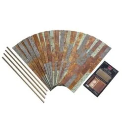 Aspect Metal Distressed Tarnished Tin Backsplash Kit