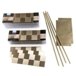 Aspect Metal Square Champagne Backsplash Kit