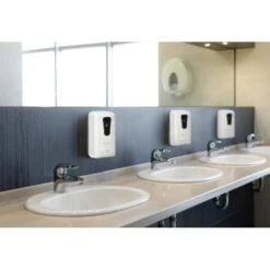 Alpine Industries 1200 ml white Wall mount automatic foam soap dispenser -Whirlpool Shop 125916 w LifestyleImage Lg