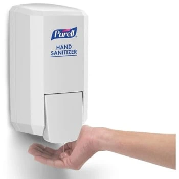 Purell® Cs2 Push-Style Hand Sanitizer Dispenser, White, For 1000 Ml Purell® Cs2 Hand Sanitizer Refills 4 Purell® Cs2 Push-Style Hand Sanitizer Dispenser, White, For 1000 Ml Purell® Cs2 Hand Sanitizer Refills - Image 2