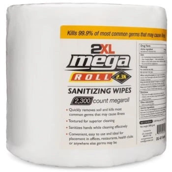 2xl Mega Roll 2.3k Sanitizing Wipes, 2300 Sheet Refill Rolls, Case Of 2 4 2xl Mega Roll 2.3k Sanitizing Wipes, 2300 Sheet Refill Rolls, Case Of 2 - Image 2