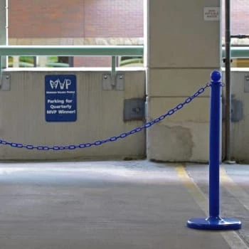Mr. Chain 2 Inch X 125 Feet Blue Plastic Barrier Chain On A Reel 4 Mr. Chain 2 Inch X 125 Feet Blue Plastic Barrier Chain On A Reel - Image 2