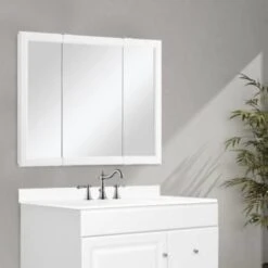 Design House® Wyndham 36 In. W X 30 In. H X 4-3/4 In. D Medicine Cabinet, White Semi-Gloss -Whirlpool Shop 137876 w DetailedProductView4 Lg