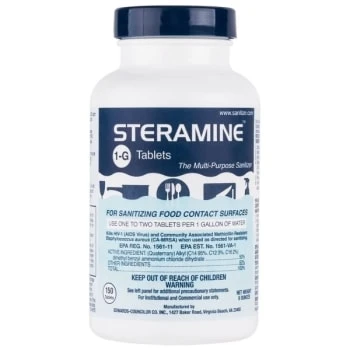 Steramine Multi-Purpose Concentrate Sanitizer Tablet (900-Case) 3 Steramine Multi-Purpose Concentrate Sanitizer Tablet (900-Case)