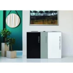 Kaleidoscope Black Tie Series 36 Gallon Recycling Receptacle Rc-Kd36-T Bt-Wht -Whirlpool Shop 138407 w LifestyleImage Lg