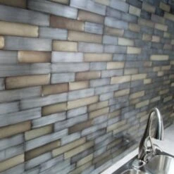 Aspect Metal Distressed Peel & Stick Backsplash In Gilded Silver, Package Of 3 12 Aspect Metal Distressed Peel & Stick Backsplash In Gilded Silver, Package Of 3 -Whirlpool Shop 149853 5 w LifestyleImage BUS Lg