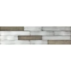 Aspect Metal Distressed Peel & Stick Backsplash In Gilded Silver, Package Of 3
