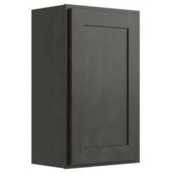Cnc Cabinetry 12" W X 30" H 1 Door Wall Cabinet, Luxor Smoky Grey