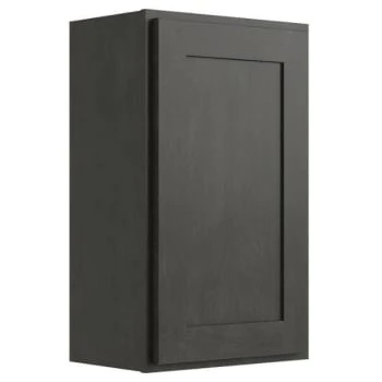 Cnc Cabinetry 12" W X 30" H 1 Door Wall Cabinet, Luxor Smoky Grey 3 Cnc Cabinetry 12" W X 30" H 1 Door Wall Cabinet, Luxor Smoky Grey