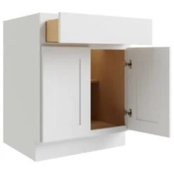 Cnc Cabinetry 27" W 1 Drawer 2 Door Base Cabinet, Luxor White