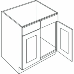 Cnc Cabinetry 36" W Sink Base Cabinet, Country Oak