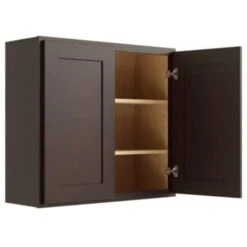 Cnc Cabinetry 30" W X 30" H 2 Door Wall Cabinet, Luxor Espresso