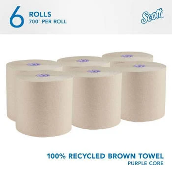 Scott® Essential Hard Roll Rolled 700 Ft. Refill Paper Towels (Brown) (6-Case) 4 Scott® Essential Hard Roll Rolled 700 Ft. Refill Paper Towels (Brown) (6-Case) - Image 2