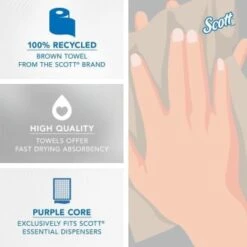 Scott® Essential Hard Roll Rolled 700 Ft. Refill Paper Towels (Brown) (6-Case) 22 Scott® Essential Hard Roll Rolled 700 Ft. Refill Paper Towels (Brown) (6-Case) -Whirlpool Shop 159206 DetailedProductView9 Lg