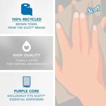 Scott® Essential Hard Roll Rolled 700 Ft. Refill Paper Towels (Brown) (6-Case) 12 Scott® Essential Hard Roll Rolled 700 Ft. Refill Paper Towels (Brown) (6-Case) - Image 10