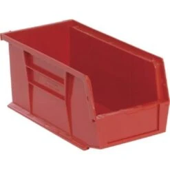 Quantum Storage Systems® Red 10-7/8 X 5-1/2 X 5 In Stack And Hang Bin Package Of 12