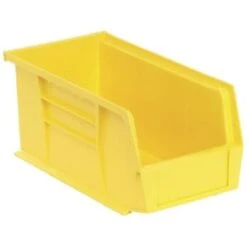 Quantum Storage Systems® Yellow 10-7/8 X 5-1/2 X 5 In Stack And Hang Bin Package Of 12