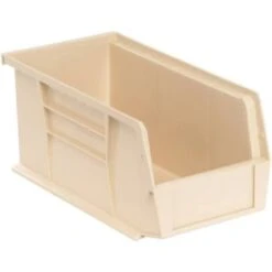Quantum Storage Systems® Ivory 10-7/8 X 5-1/2 X 5 In Stack And Hang Bin Package Of 12