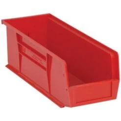 Quantum Storage Systems® Red 14-3/4 X 5-1/2 X 5 In Stack And Hang Bin Package Of 12
