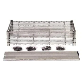 Quantum Storage Systems® 24x42x72 In 4-Shelf Wire Shelving Unit With Chrome Finish 4 Quantum Storage Systems® 24x42x72 In 4-Shelf Wire Shelving Unit With Chrome Finish - Image 2