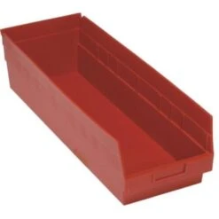 Quantum Storage Systems® Store-More Red Shelf Bin 23-5/8 X 8-3/8 X 6 In Package Of 6