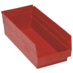 Quantum Storage Systems® Store-More Red Shelf Bin 17-7/8 X 8-3/8 X 6 In Package Of 10