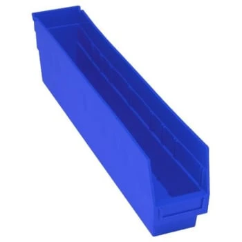 Quantum Storage Systems® Store-More Blue Shelf Bin 23-5/8 X 4-1/8 X 6 In Package Of 16 3 Quantum Storage Systems® Store-More Blue Shelf Bin 23-5/8 X 4-1/8 X 6 In Package Of 16