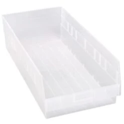 Quantum Storage Systems® Store-More Clear Shelf Bin 23-5/8 X 11-1/8 X 6 In Package Of 6