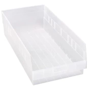 Quantum Storage Systems® Store-More Clear Shelf Bin 23-5/8 X 11-1/8 X 6 In Package Of 6 3 Quantum Storage Systems® Store-More Clear Shelf Bin 23-5/8 X 11-1/8 X 6 In Package Of 6